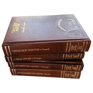 Rare vintage Brown Leather-Bound Classic Books Set (4 books)